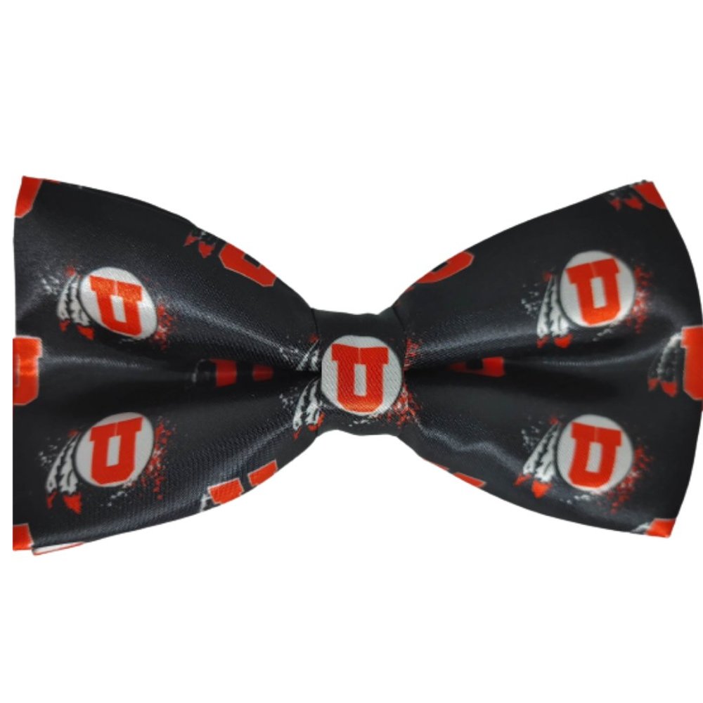 University of Utah bow tie, Black! Utah Utes pretied bow tie, black Utah Utes